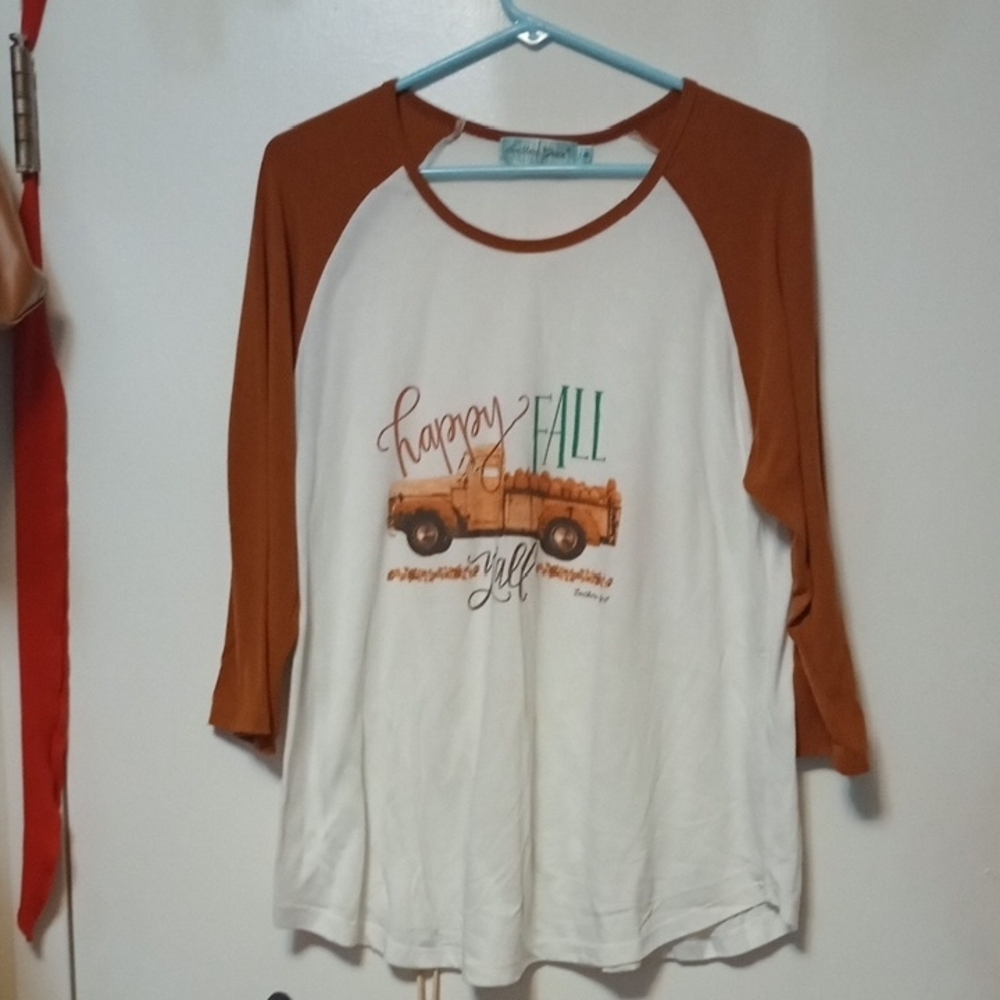 Happy Fall Graphic Raglan Tee